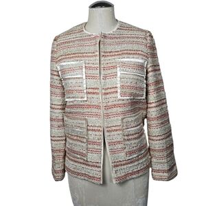 Langbao Tweed Hook Closure Jacket S